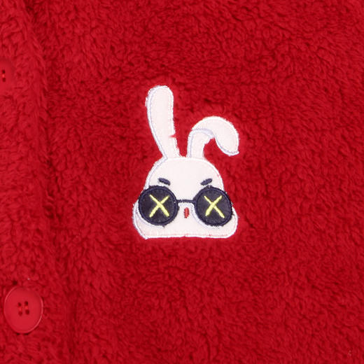 都市丽人生活家居女士睡衣长毛绒法兰绒单件袍家居服厚款单件袍家居服新年本命年红品LH37A8 商品图7