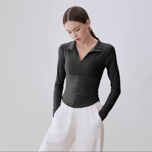 芳姐同款半拉链小蛮腰运动长袖 商品图2