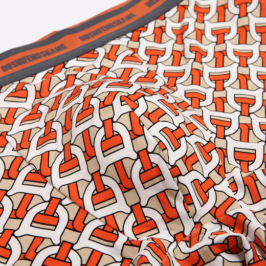 都市丽人都市锋尚潮流时尚40S人棉舒适人棉平角男士内裤新年本命年红品FK3CE9 商品图5