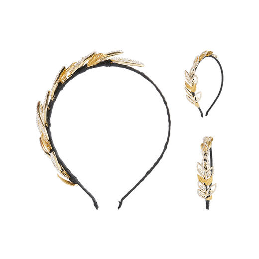 大英博物馆东方梦境系列 树叶镀金 淡水珍珠发箍节日礼物生日礼物 商品图4