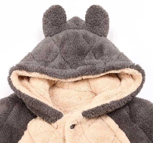 都市丽人都市锋尚生活家居男士睡衣长毛绒夹棉加厚款长袖长裤类家居服套装FH30D1 商品图5