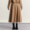 谜底A字型半身裙2023冬季新品文艺风高腰百搭单排扣长裙234MB1568 商品缩略图2