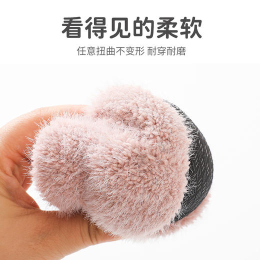 【柔软夹棉厚实保暖❗️婴儿鞋袜软底鞋】防滑软底，防寒护脚鞋套，不怕蹬不怕掉，秋冬加厚保暖纯色新生儿鞋子防滑宝宝地板袜学步 商品图1