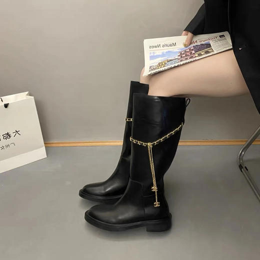 女装2024秋冬新品休闲长靴鞋 2208-5211 商品图4