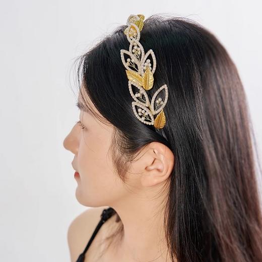 大英博物馆东方梦境系列 树叶镀金 淡水珍珠发箍节日礼物生日礼物 商品图1