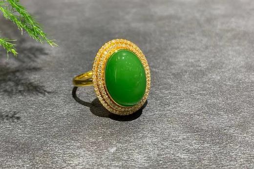 【御珠宫坊】金镶碧玉戒指 商品图5