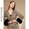 BeQueenStory【黑金报刊】轻奢千鸟格秋冬气质金丝编织小香风外套 商品缩略图2