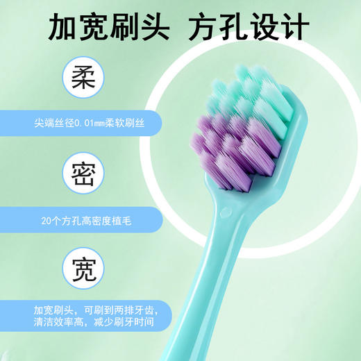 「10支桶装！自带舌苔板」桶装10支装舌苔板牙刷软毛宽头成人家用家庭装口腔护理舌苔清洁器 商品图1