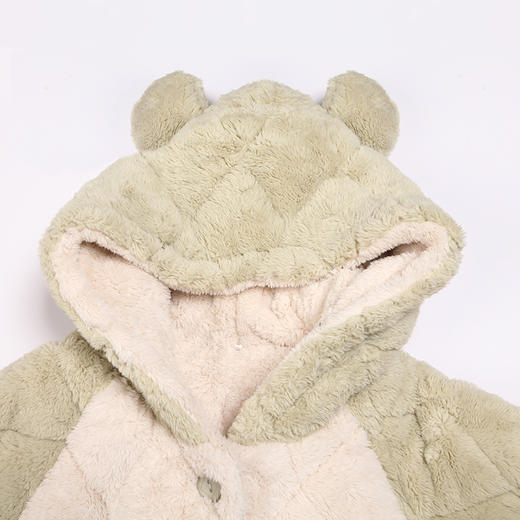 都市丽人生活家居女士睡衣毛绒夹棉加厚款长袖长裤类家居服套装LH30D1 商品图5