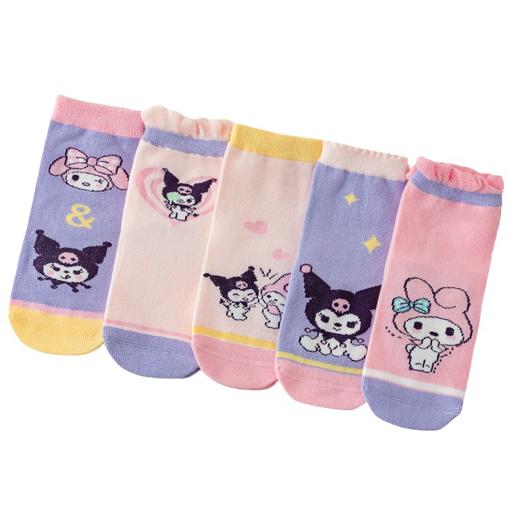 【软糯纯棉舒适❗️5双装库洛米女童袜】新款库洛米儿童袜子女秋季中筒棉袜潮流百搭女童袜吸汗宝宝袜 商品图3