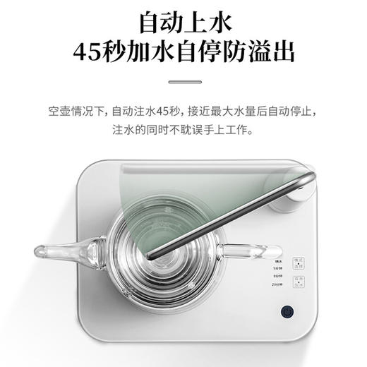 【小家电】鸣盏玻璃煮茶壶养生壶烧水壶恒温花茶果茶自动上水家用电热水壶 鸣盏白色煮茶器【MZ-036】HF 商品图2