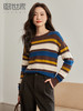 【89元福袋，不支持退换】熙世界彩虹条纹毛衣秋冬女慵懒风宽松超好看圆领针织衫2025年新款 商品缩略图0