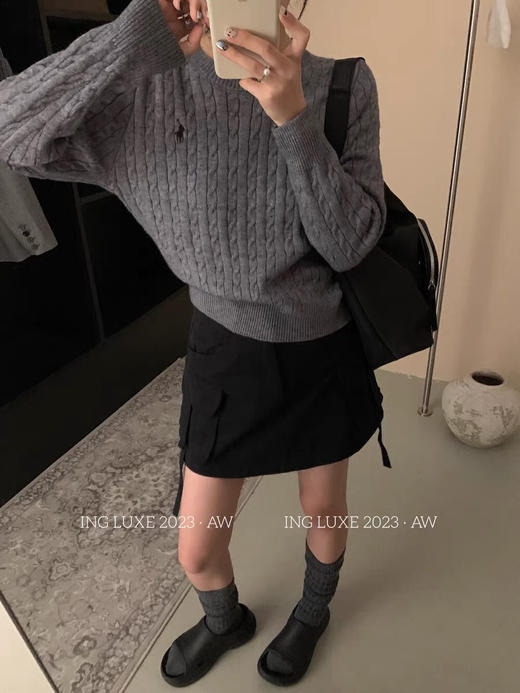 拉夫灰色毛衣认准实拍 商品图1