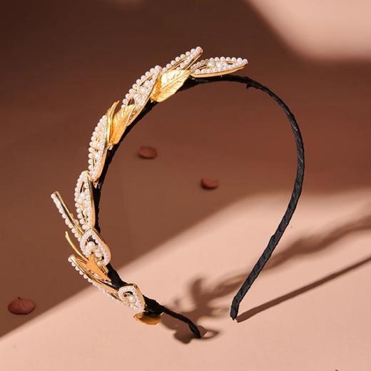 大英博物馆东方梦境系列 树叶镀金 淡水珍珠发箍节日礼物生日礼物 商品图2