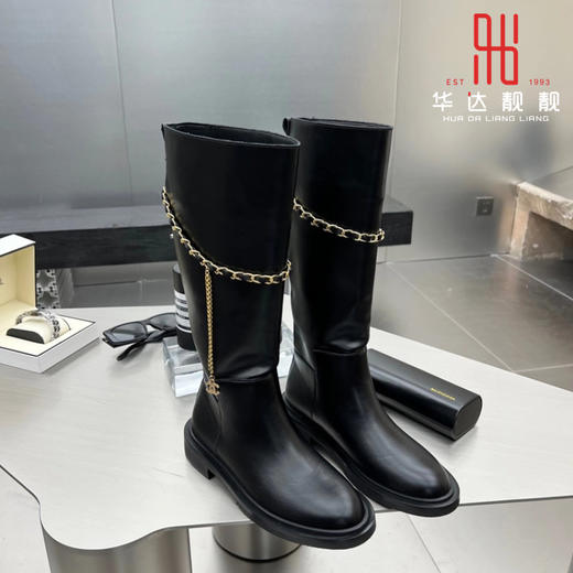 女装2024秋冬新品休闲长靴鞋 2208-5211 商品图0