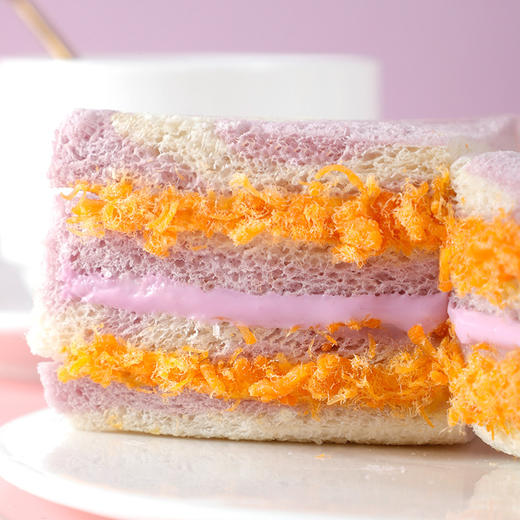 四层三明治！多层夹心】醇厚酱心香浓可口香芋芋泥肉松四层三明治学生早餐代餐面包独立包装整箱 商品图2