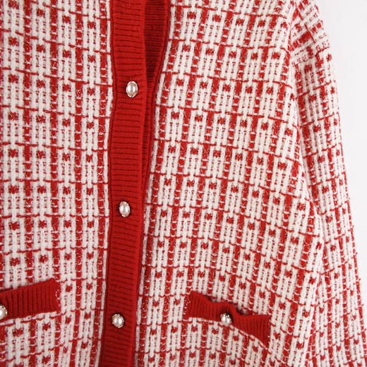 棉果果春季新品女童提花针织开衫毛衣M522161523656 商品图3