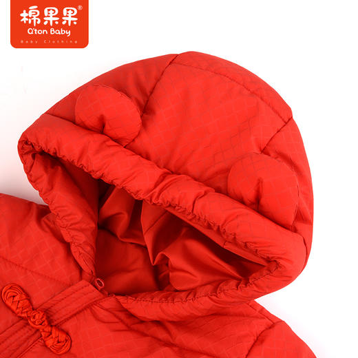 棉果果春季新品中国红男童女童中国风羽绒连体衣M502720923631 商品图2