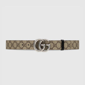 【一】GUCCI 古驰 男士 GG MARMONT系列 双G带扣双面腰带 混色 627055 92TIN 9769
