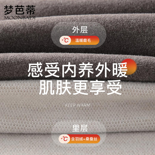 梦芭蒂保暖背心内衣女秋冬款带胸垫免穿文胸网纱羽毛保暖打底背心网纱羽毛保暖背心8820 商品图4