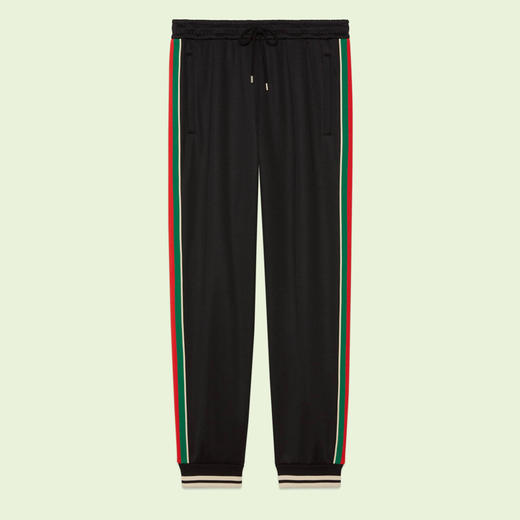 【一】GUCCI 古驰 男士平纹针织休闲运动裤 黑色 698426 XJEES 1152 商品图0