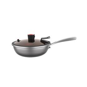 【小家电】迈卡罗（MACAIIROOS）不粘锅微压炒锅316不锈钢炒菜锅少油烟家用MC-Y3062 HF