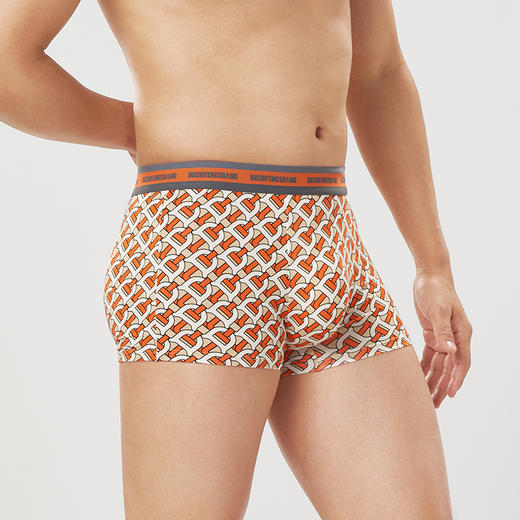 都市丽人都市锋尚潮流时尚40S人棉舒适人棉平角男士内裤新年本命年红品FK3CE9 商品图2