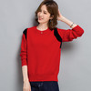 秋冬加厚时尚外穿，微胖正肩毛衣女宽松慵懒风大码圆领打底衫女短款CC-23182 商品缩略图1
