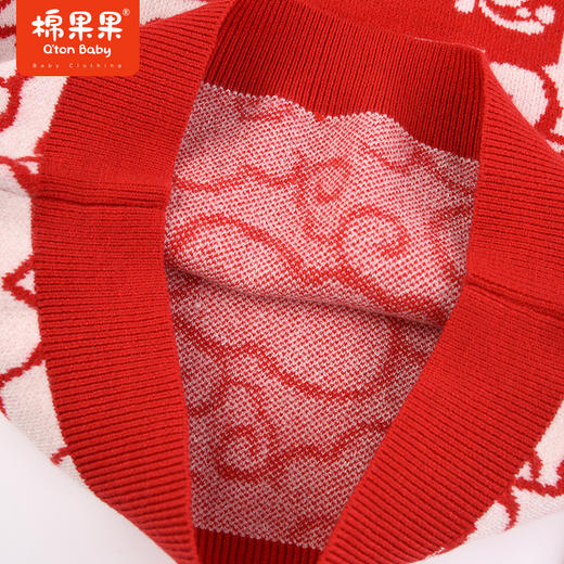 棉果果春季新品男童女童中国风套头针织衫毛衣M502160523640 商品图4