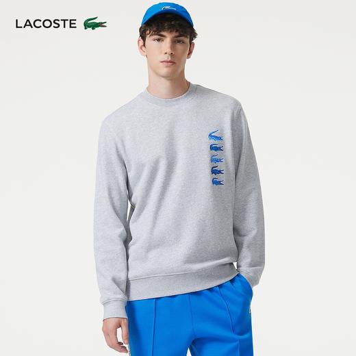 【海南专供价】Lacoste法国鳄鱼男装新款logo印花圆领运动衫卫衣SH3581-98 商品图3