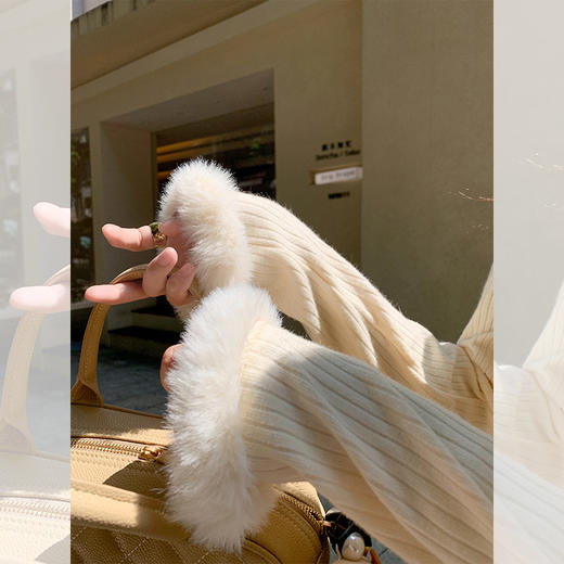 <曾小咸推荐>微信粉丝秒杀专场 仅此今天【温柔软玉】杏色毛领边系扣上衣 日常105 立降35.01元 今天秒杀价69.99！！ 商品图3