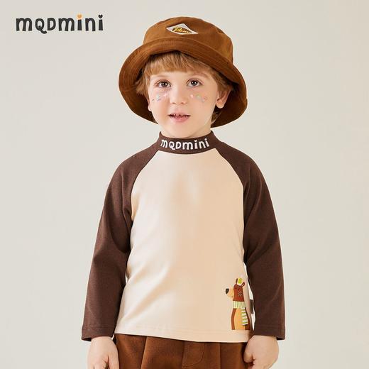 【双面磨毛】【MQDmini】【80-130】男童半高领打底衫冬日暖绒中小童保暖上衣 商品图5