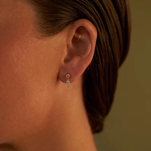 北京仓｜Lili Claspe-Fran Studs-金色 锆石 耳钉［美国设计师］ 商品图2