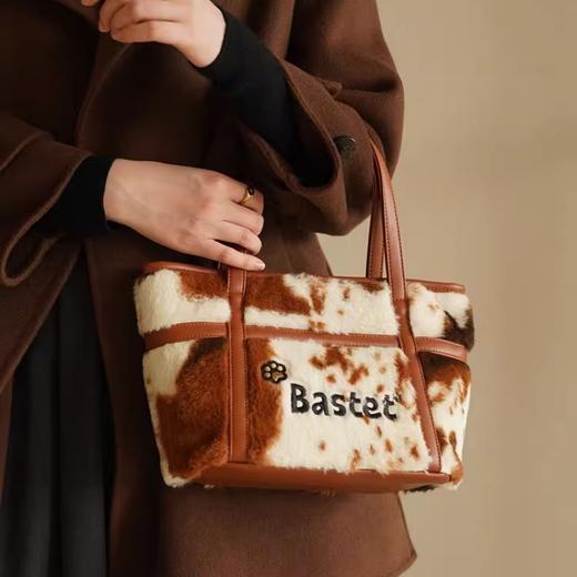 大英博物馆 盖亚·安德森猫和她的朋友们系列 毛绒拼接时尚手拎包斜挎包 商品图2