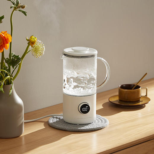 【小家电】鸣盏奶茶机家用便携饮品机小型打奶泡奶盖养生壶多功能自动一体煮茶器 MZ-402 HF 商品图0