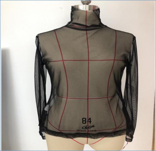 【S3M3】臣禾黑色网纱打底衫9213056076 商品图5