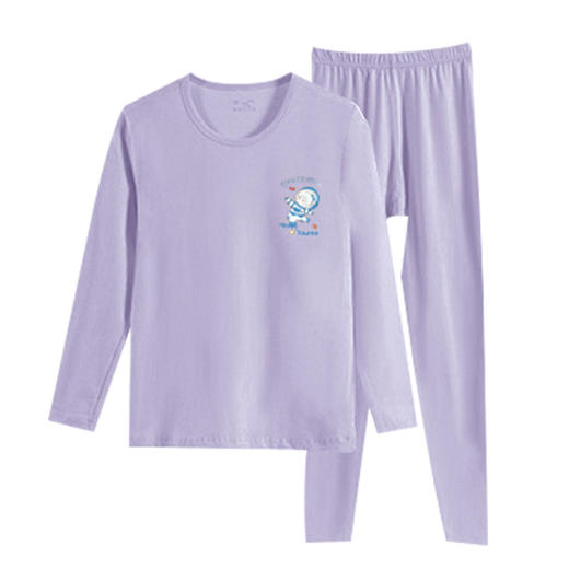 【遥望青春，温暖如初】圆领卡通保暖套装，K菌莱卡面料，守护中学生的健康成长。纯棉秋衣秋裤，舒适亲肤，让冰冷的秋季充满温暖。独特情侣款设计，倍添甜蜜浪漫！ 商品图4