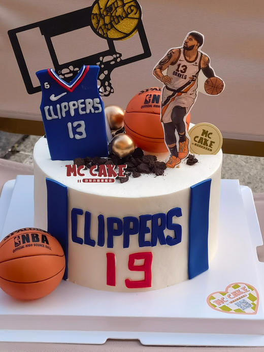 快船队 保罗乔治球衣篮球蛋糕 商品图0