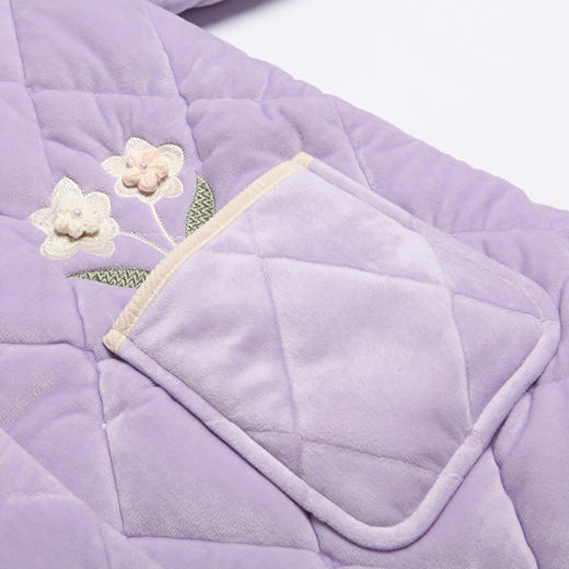 都市丽人贝贝绒夹棉女士加厚款长袖长裤类家居服套装LH31F6 商品图6