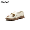 星期六金属扣圆头英伦风乐福鞋女SS33111669 商品缩略图3