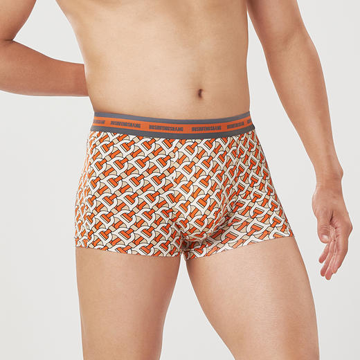 都市丽人都市锋尚潮流时尚40S人棉舒适人棉平角男士内裤新年本命年红品FK3CE9 商品图1