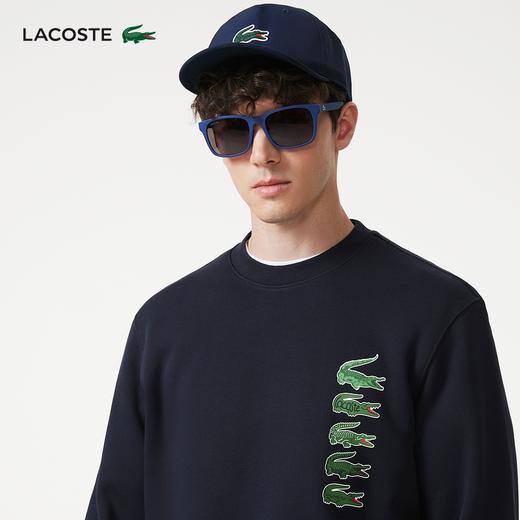 【海南专供价】Lacoste法国鳄鱼男装新款logo印花圆领运动衫卫衣SH3581-98 商品图4