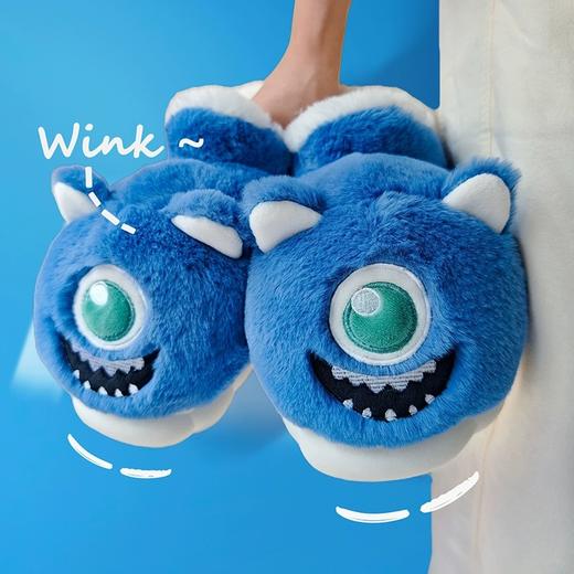 【新款卡通造型❗️大眼仔棉拖鞋】柔软细腻的棉质材料，轻盈软糯的触感，棉鞋女冬季包跟可爱卡通新款室内家居保暖加绒毛毛拖鞋 商品图3