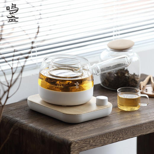 【小家电】鸣盏养生壶煮茶器迷你玻璃花茶壶侧把壶  MZ-072T  HF 商品图5