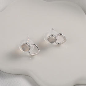 【宏艺珠宝】白月秋南·银s925耳饰