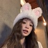【ins网红针织百搭！可爱兔子毛线帽】御寒保暖不留痕。手工针织，层层加厚，甜美可爱兔子秋冬季加厚保暖毛线帽子潮包头 商品缩略图2