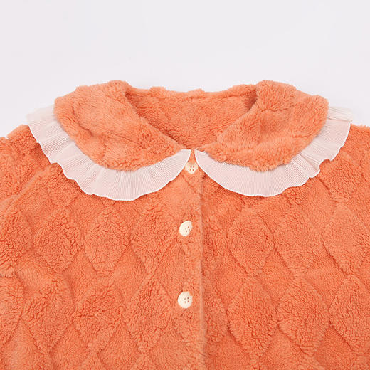 都市丽人生活家居女士睡衣长毛绒提花法兰绒厚款长袖长裤类家居服套装LH31K3 商品图4