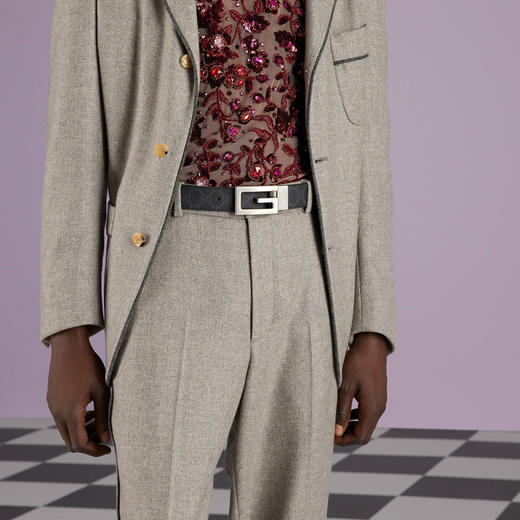 【二】GUCCI 古驰 男士方形G搭扣双面腰带 黑色 626974 K9GSN 1000 商品图3