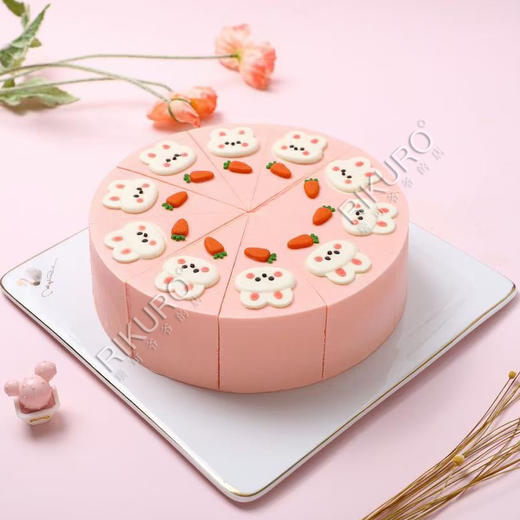 🐰彩虹兔 | 8英寸蜜桃淡奶冰淇淋慕斯蛋糕 商品图3