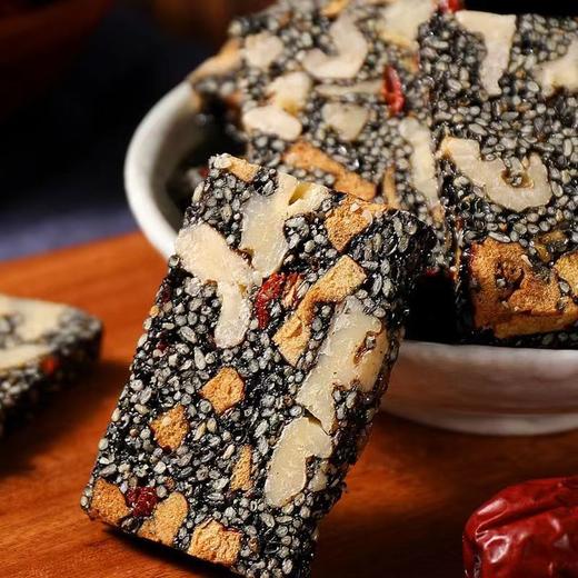 【特价39.9抢50包！黑芝麻核桃糕】可食，口感丰富、用料实在、营养聚汇、方便携带、手工制作香糯纯枸杞红枣黑芝麻核桃糕点 真空独立包装核桃仁 麻糕健康 商品图2